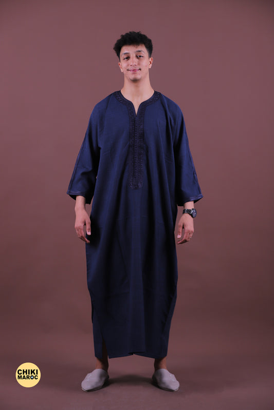 Dark blue Moroccan Muslim Thobes | Classic & Modern Styles