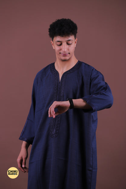 Dark blue Moroccan Muslim Thobes | Classic & Modern Styles