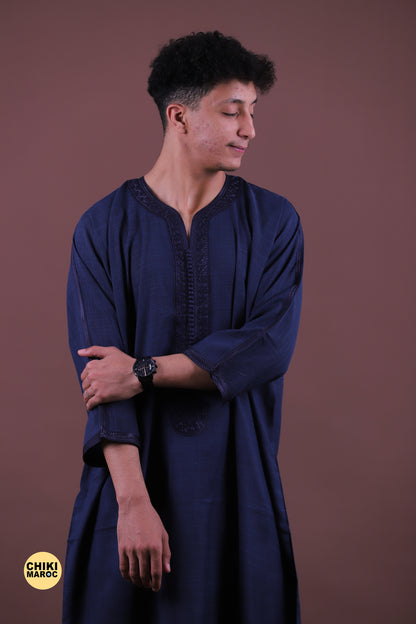 Dark blue Moroccan Muslim Thobes | Classic & Modern Styles