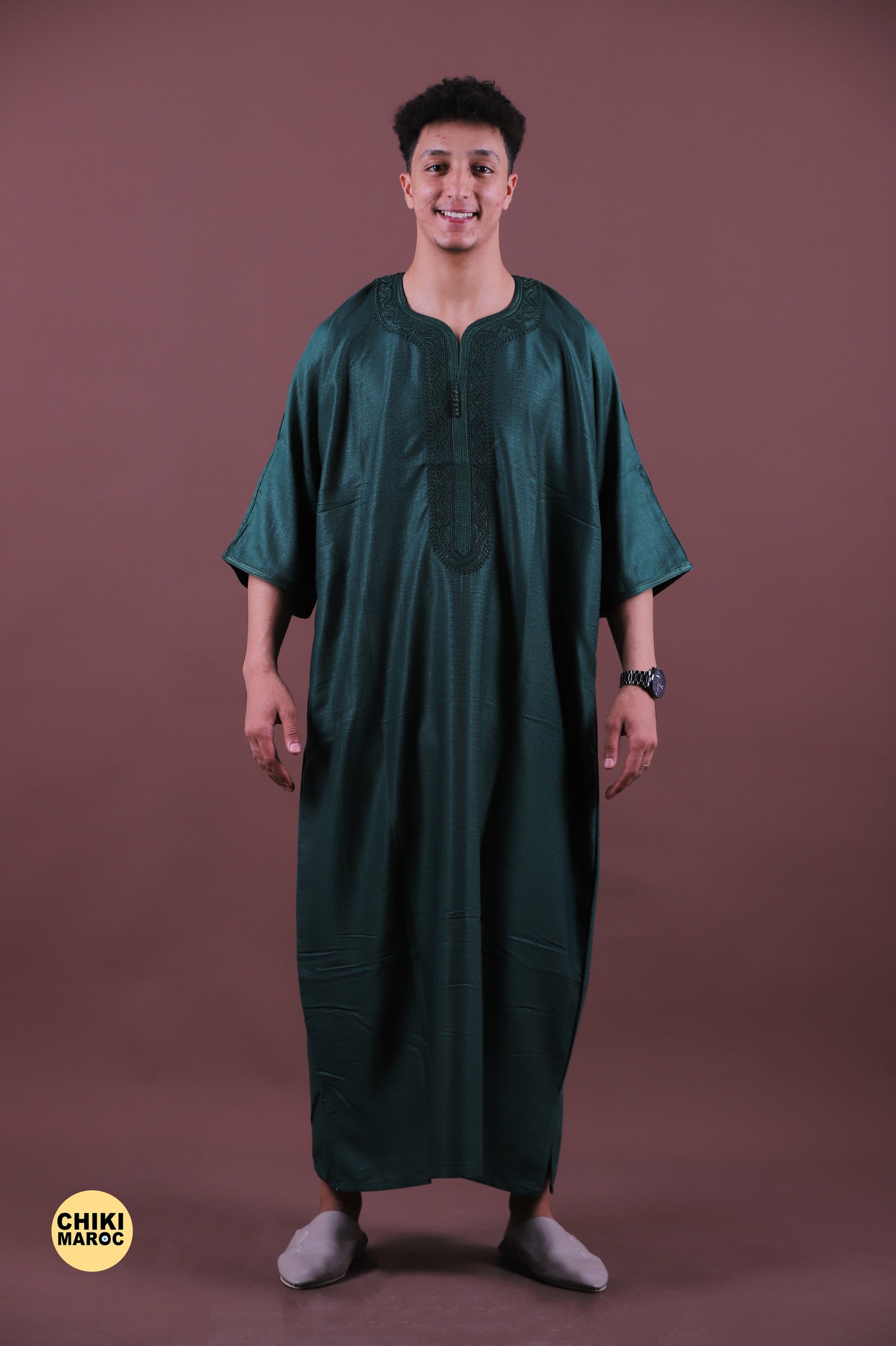 Dark green Black Moroccan Muslim Thobes | Traditional & Modern Styles