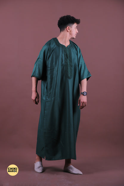 Dark green Black Moroccan Muslim Thobes | Traditional & Modern Styles