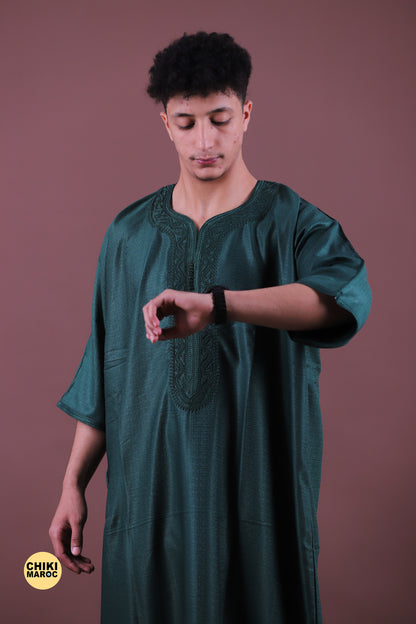 Dark green Black Moroccan Muslim Thobes | Traditional & Modern Styles