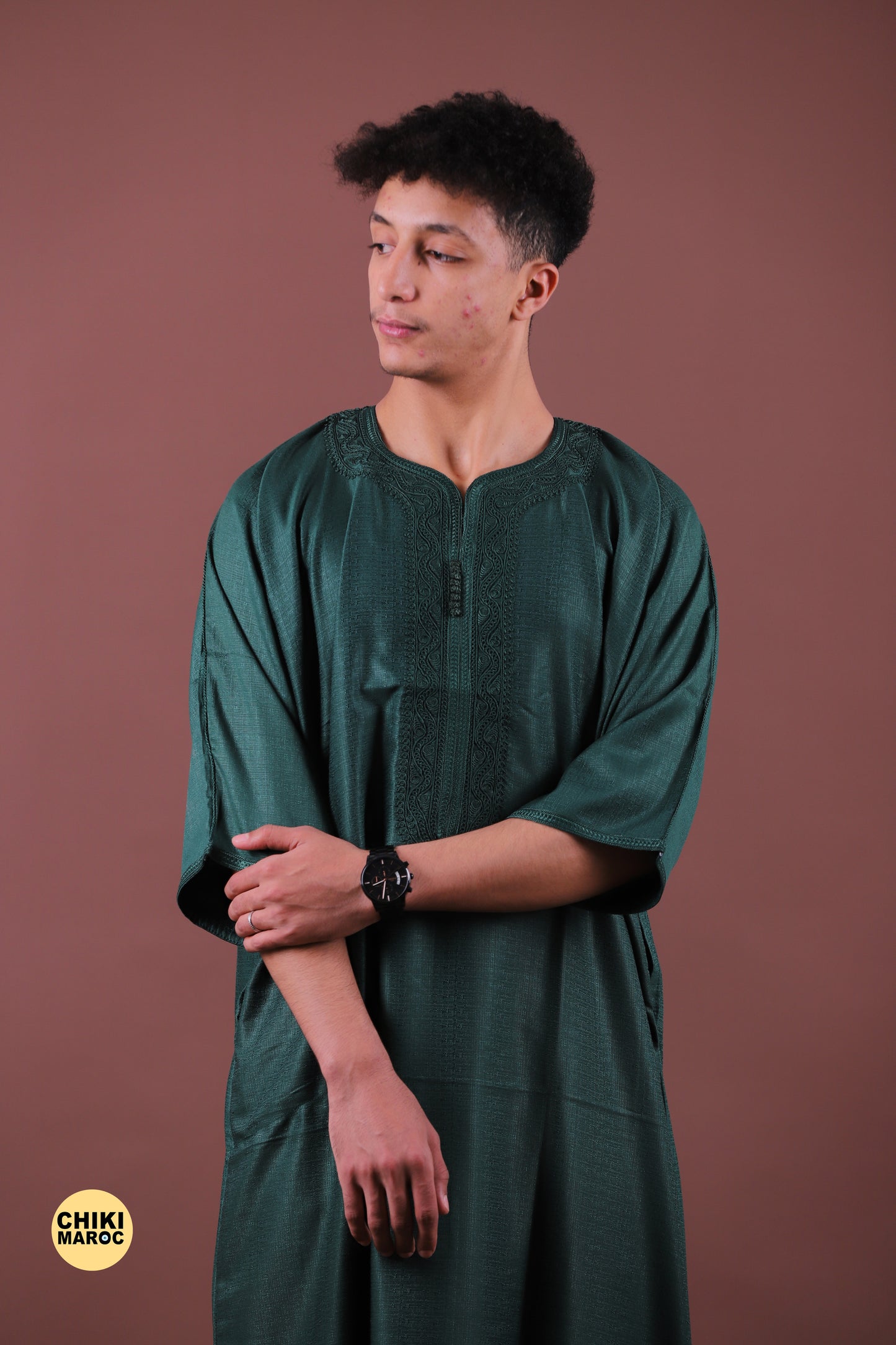 Dark green Black Moroccan Muslim Thobes | Traditional & Modern Styles