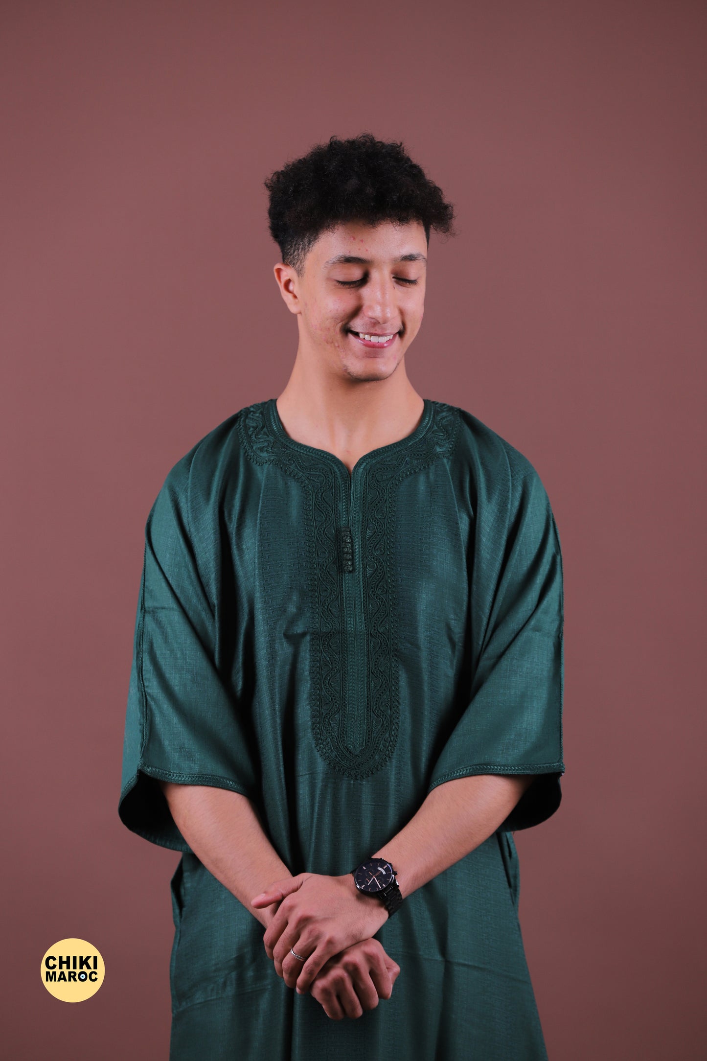 Dark green Black Moroccan Muslim Thobes | Traditional & Modern Styles