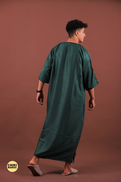 Dark green Black Moroccan Muslim Thobes | Traditional & Modern Styles