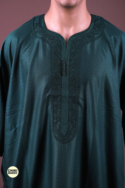 Dark green Black Moroccan Muslim Thobes | Traditional & Modern Styles