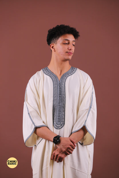 Elegant Moroccan kaftan for men with Embroidery