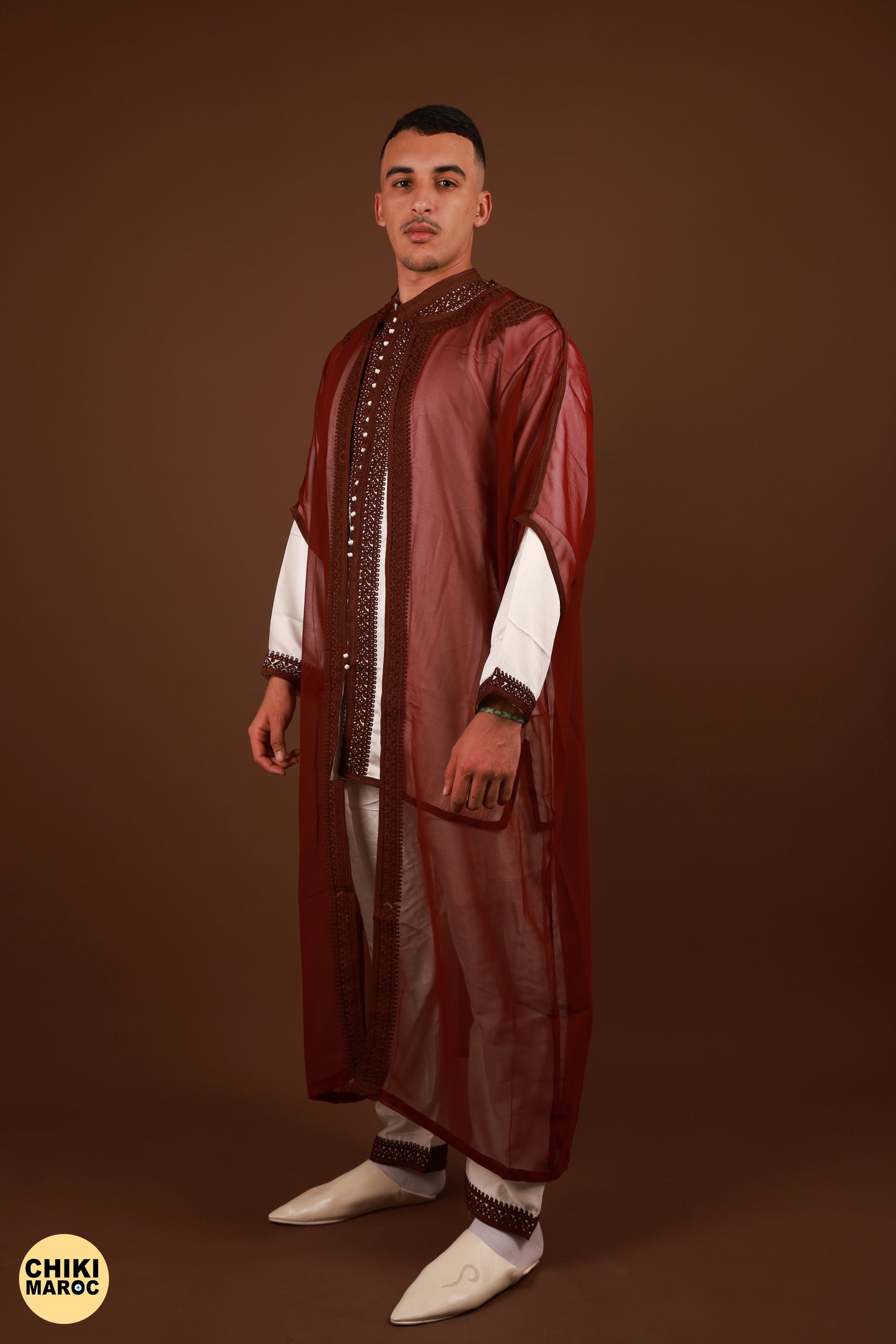 Red Moroccan Jabador, Muslim Nikkah Dress for Men