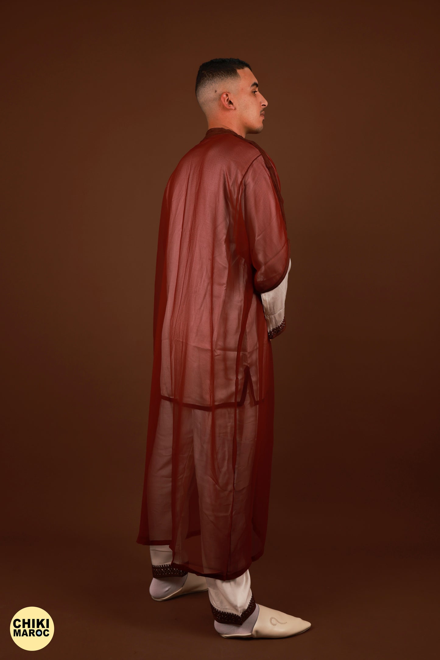 Red Moroccan Jabador, Muslim Nikkah Dress for Men