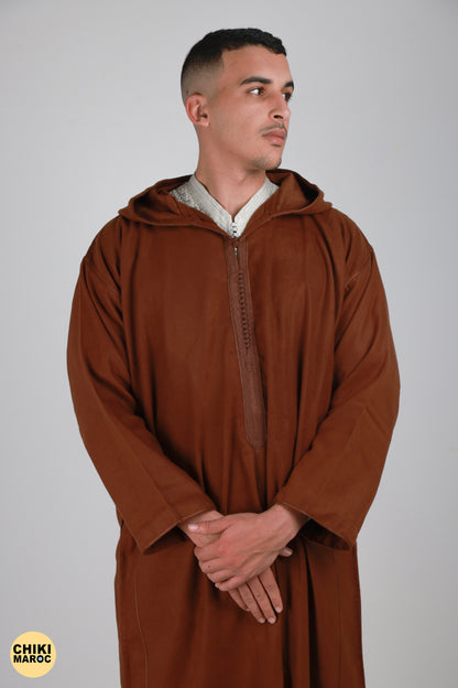 Elegant Hooded Thick Moroccan Djellaba I Special Moroccan Thobe for men