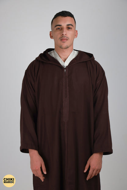 Elegant Hooded Thick Moroccan Djellaba I Special Moroccan Thobe for men