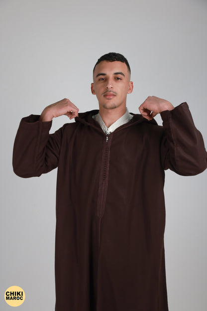 Elegant Hooded Thick Moroccan Djellaba I Special Moroccan Thobe for men