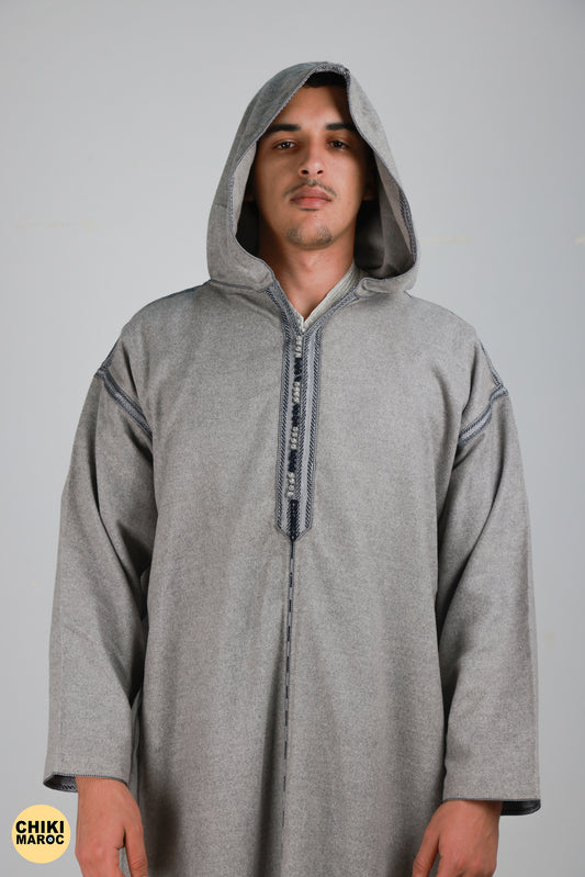 Elegant Hooded wool Moroccan Djellaba I Special Moroccan Thobe for men