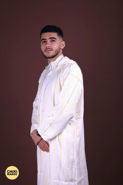 Stripped Elegant Hooded Moroccan Djellaba men I Special Elegant Djellaba (Copy)