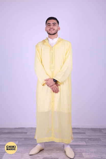 Moroccan Elegant Djellaba - Yellow