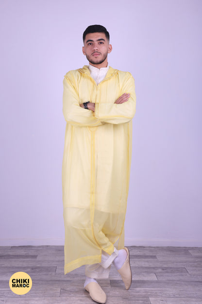 Moroccan Elegant Djellaba - Yellow