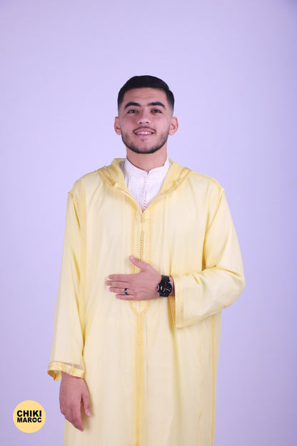 Moroccan Elegant Djellaba - Yellow