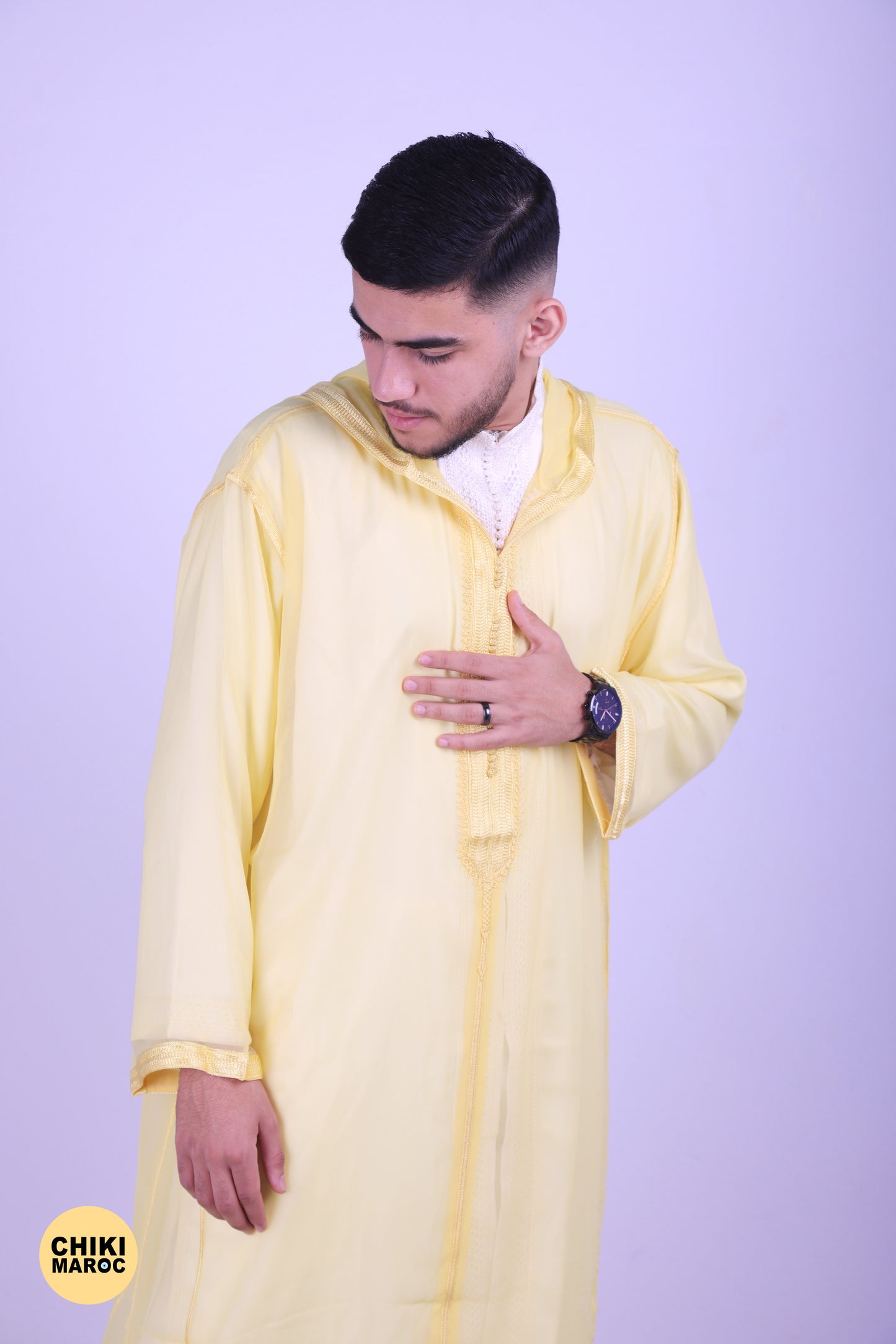 Moroccan Elegant Djellaba - Yellow