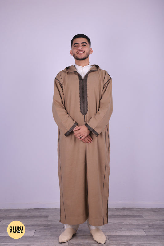 Elegant Hooded Moroccan Djellaba For Prayers