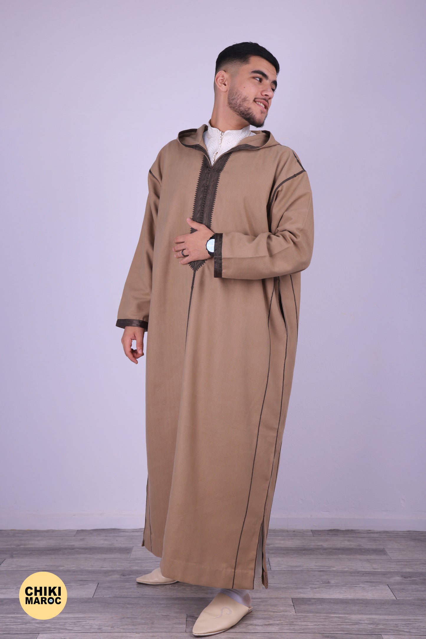 Elegant Hooded Moroccan Djellaba For Prayers