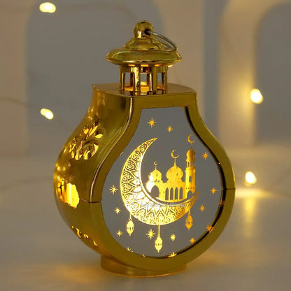 Islamic Mubarak LED Wind Lamp - Ramadan Lantern & 2024 Eid Party Decor